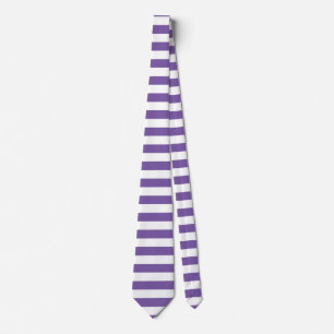 Classic Purple and White Vertical Striped Tie