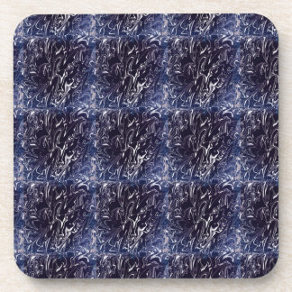 Classic Purple Black Abstract Hard plastic coaster