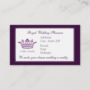 Classic Purple Crown Appointment Card