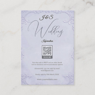 Classic Purple Floral Wedding Enclosure Card