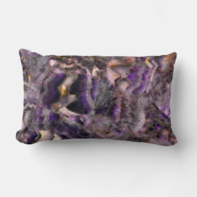 Classic purple granite purple stone purple marble lumbar pillow (Front)