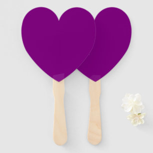Classic Purple Heart Fan for Elegant Event Comfor
