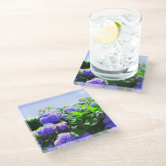 Classic Purple Realistic Hydrangea Coaster