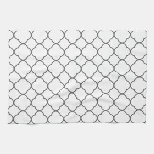 Classic Quatrefoil Pattern Kitchen Towel