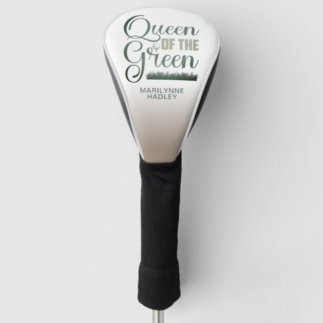 Classic Queen Of The Green Golf Head Cover (Front)