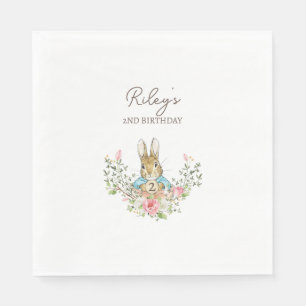 Classic Rabbit Birthday Napkin