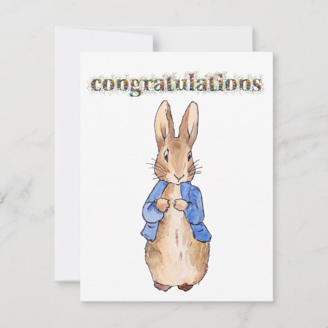 Classic rabbit Congratulations (Front)