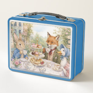 Classic Rabbit Fox & Duck Metal Lunch Box
