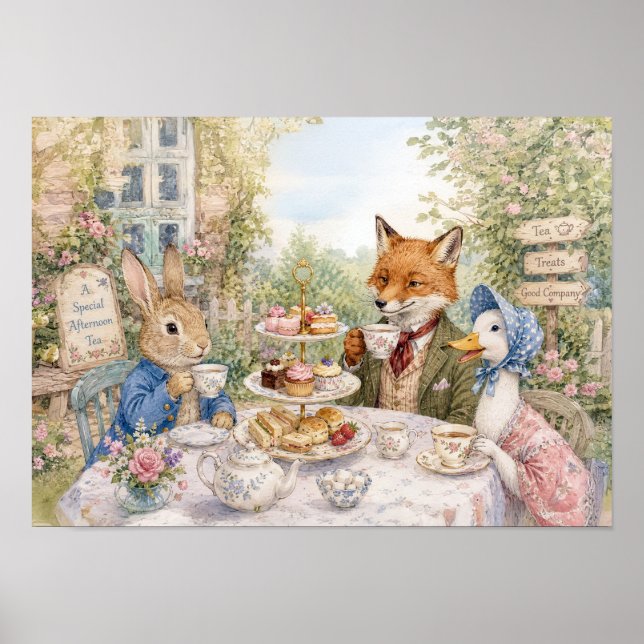 Classic Rabbit Fox & Duck Poster (Front)