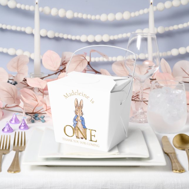 Classic Rabbit in blue jacket Favor Box (Wedding)