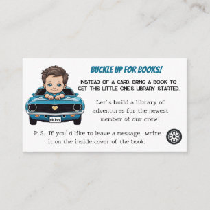 Classic Race Car Baby Cruisin' In Bring a Book Enclosure Card