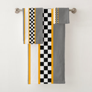Classic Race Themed Bath Towel Set