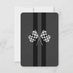 Classic Racing Flags Stripes in Carbon Fibre Style