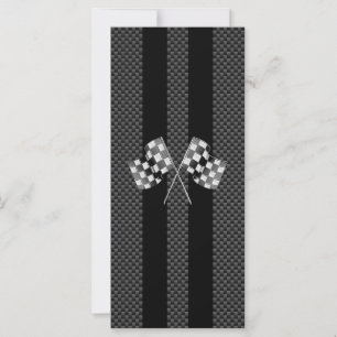 Classic Racing Flags Stripes in Carbon Fibre Style