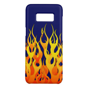 Classic Racing Flames Fire on Navy Blue Case-Mate Samsung Galaxy S8 Case