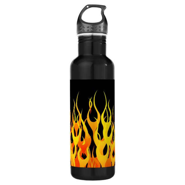 Classic Racing Flames on Fire 710 Ml Water Bottle (Front)