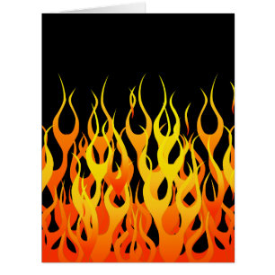 Classic Racing Flames on Solid Black