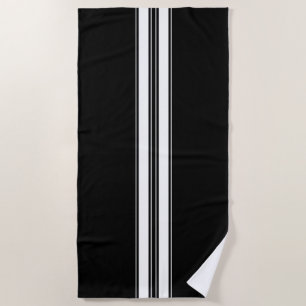 Classic Racing Pin Stripes Decor on a Beach Towel