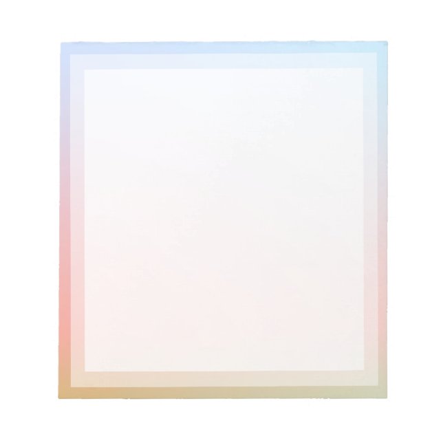 Classic Rainbow Colour Boarder Photo frame Notepad (Front)