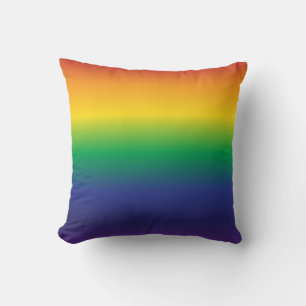 Classic Rainbow Colourful Stripes Throw Pillow