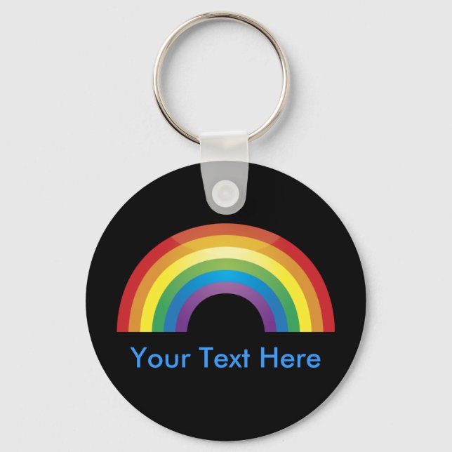 Classic Rainbow Keychains - Custom Personalized (Front)