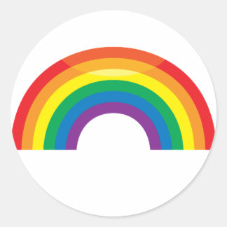 Classic Rainbow Round Sticker