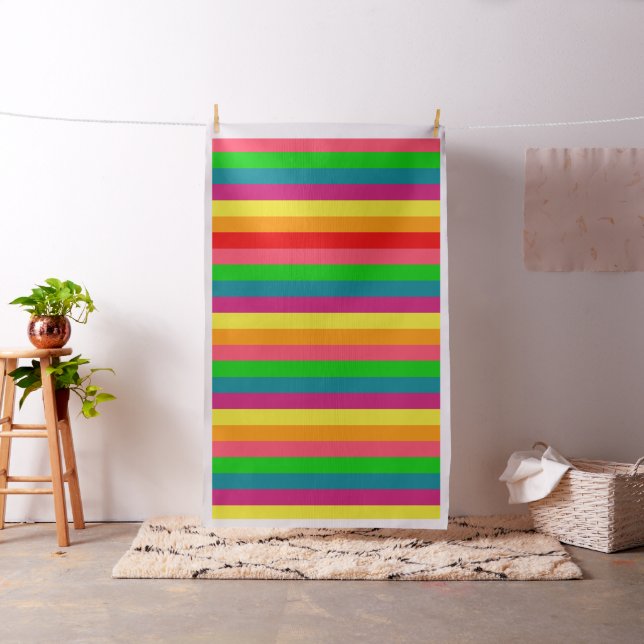 Classic Rainbow Stripes Fabric (In Situ)