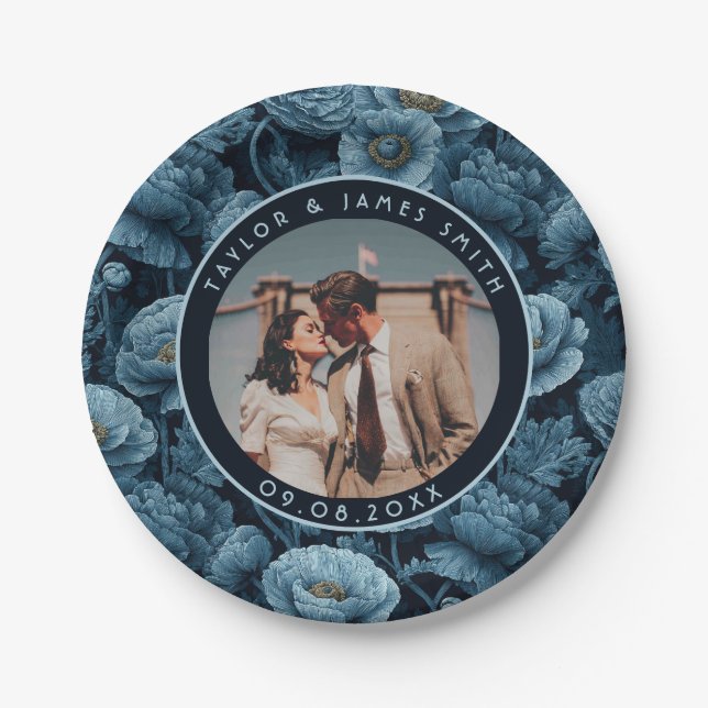 Classic Ranunculus Plates For Rehearsal Dinner Par (Front)