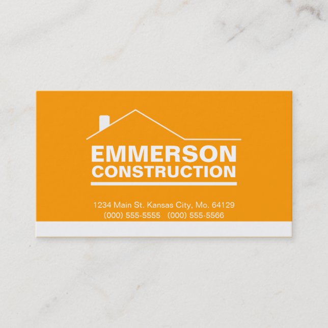 Classic Realtor-Construction-Handyman 2f Business Card (Front)
