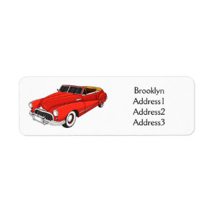 Classic red 1948 automobile 