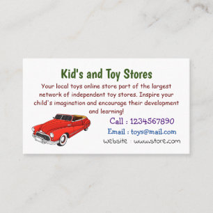 Classic red 1948 automobile  business card