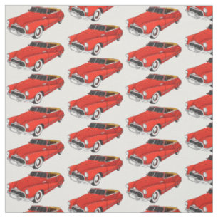 Classic red 1948 automobile fabric
