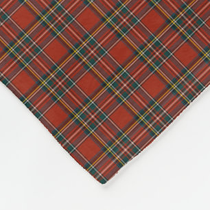 Classic Red and Blue Royal Stewart Tartan Fleece Blanket