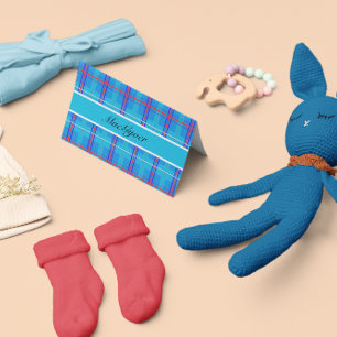 Classic Red and Blue Scottish Tartan, custom Card