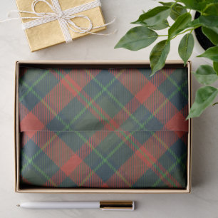 Classic Red and Green Holiday Tartan Plaid Pattern Tissue Paper