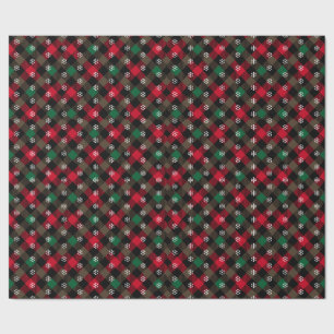 Classic Red and Green Plaid traditional Christmas  Wrapping Paper