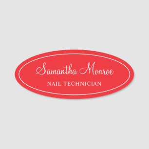 Classic Red and White Border Name Title Tag