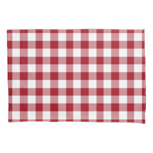 Classic Red And White Checked Gingham Pattern Pillowcase
