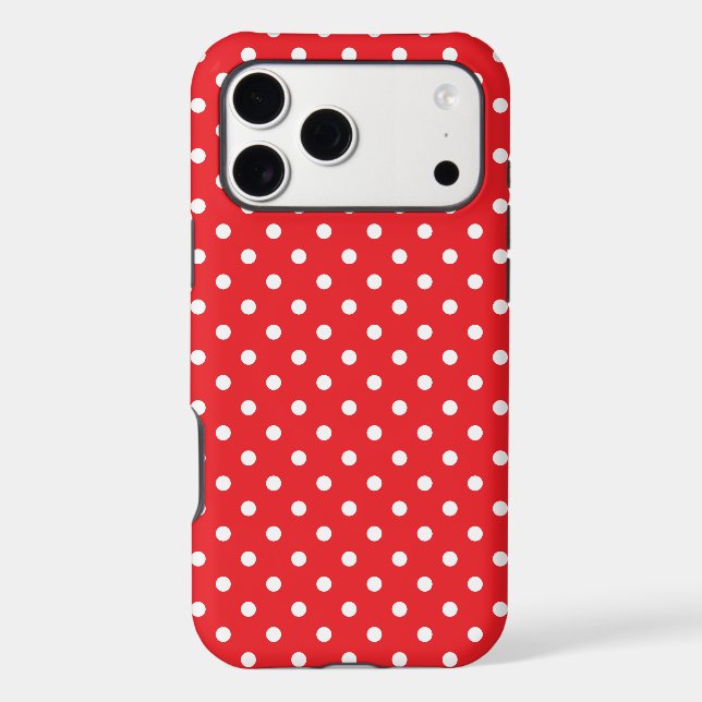 Classic Red and White Tiny Polka Dot Pattern (Verso)