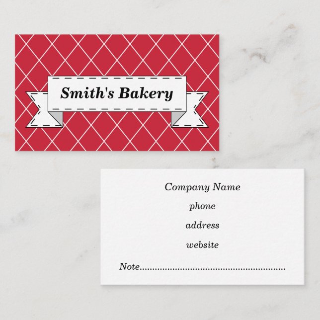 Classic Red Banner Business Card (Front/Back)
