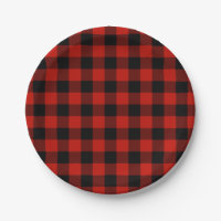 Classic Red Black Buffalo Plaid Lumberjack Pattern