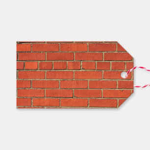 Classic Red Brick Wall Gift Tags