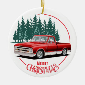 Classic Red C10 Christmas Ceramic Ornament