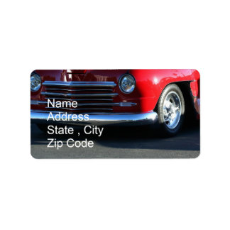 Classic Red Car Address Labels