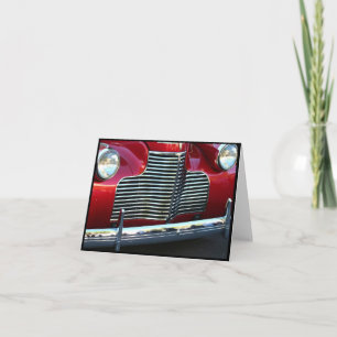 Classic Red Car Notecard