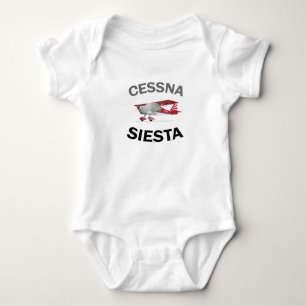 Classic red Cessna, Funny airplane baby bodysuit