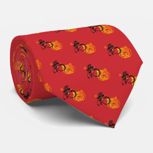 Classic Red Chinese Zodiac Tiger Ben Ming Nian Tie
