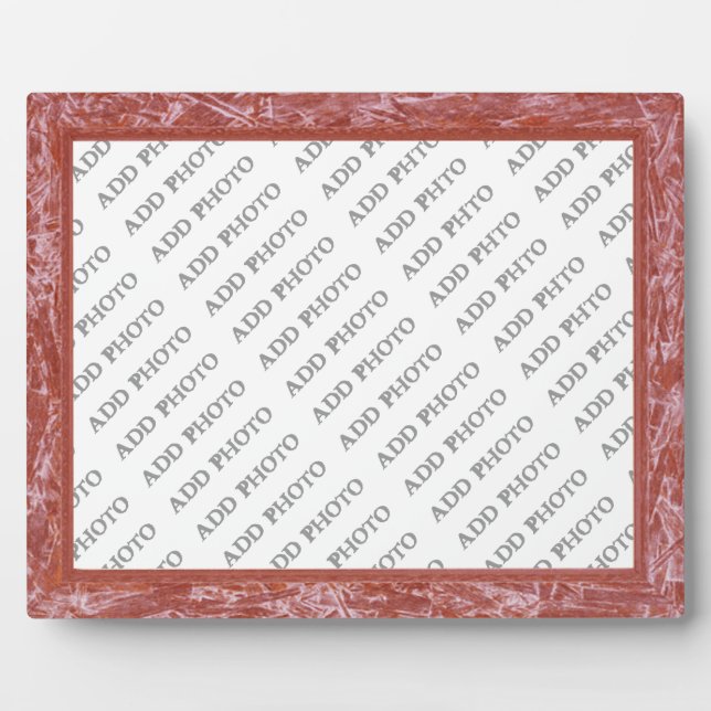 Classic Red Frame Add Photo Plaque (Front)