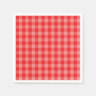 Classic red Gingham check Paper Napkin