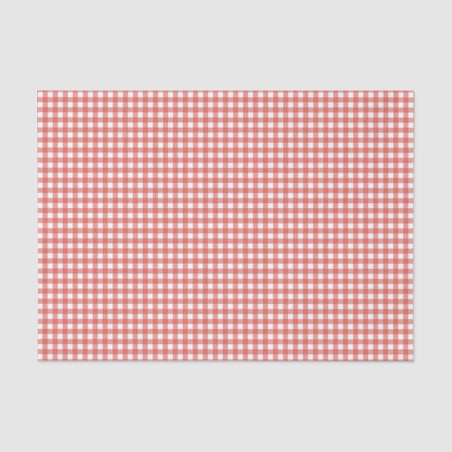 Classic Red Gingham Christmas Tissue Paper (Front)